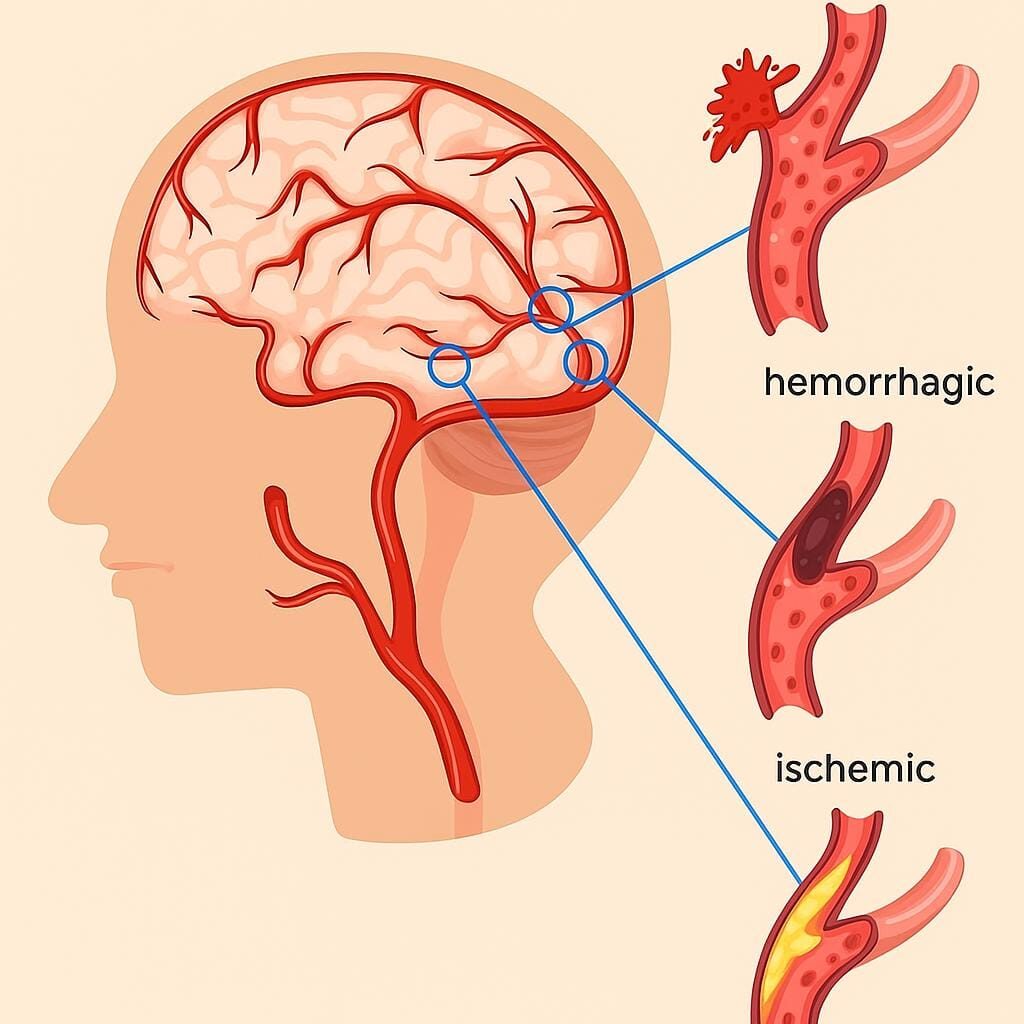 Image showing the main types of stroke
